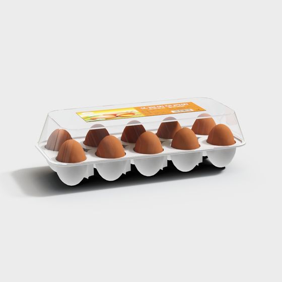 Realistic Egg Tray 3D model for Creative Projects
