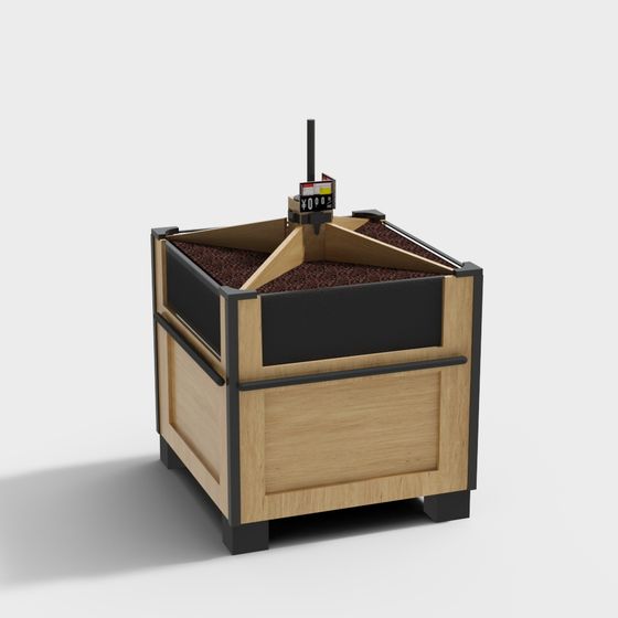 Stylish Coffee Bean Bin 3D Model