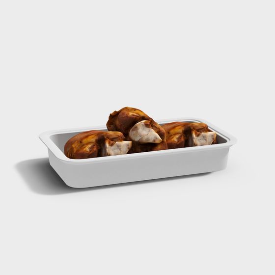 Realistic Low-Poly Chicken Wings 3D model