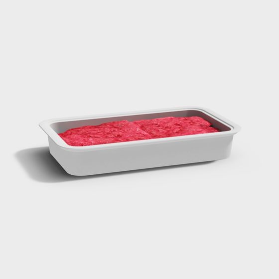 Realistic Frozen Meat Pie Box 3D Model