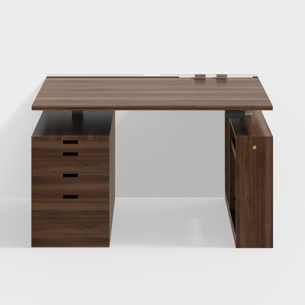 Lift table 130cm black walnut