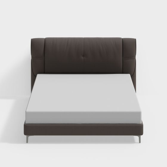 Elegant Minimalist Bed 3D Model for Creative Designs