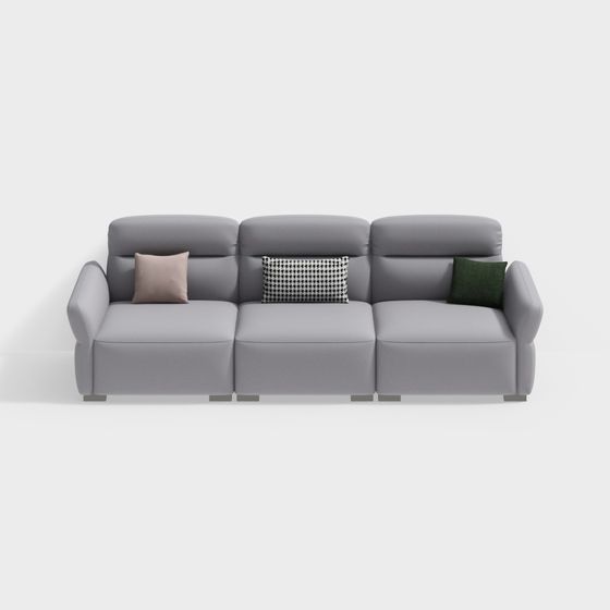 Urban Comfort Low-Poly Sofa 3D model for Modern Spaces