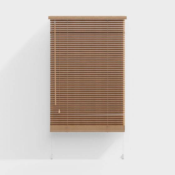 Stylish Wooden Blinds 3D model for Modern Interiors