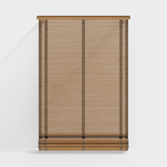 Elegant Bamboo Curtain 3D model for Modern Spaces