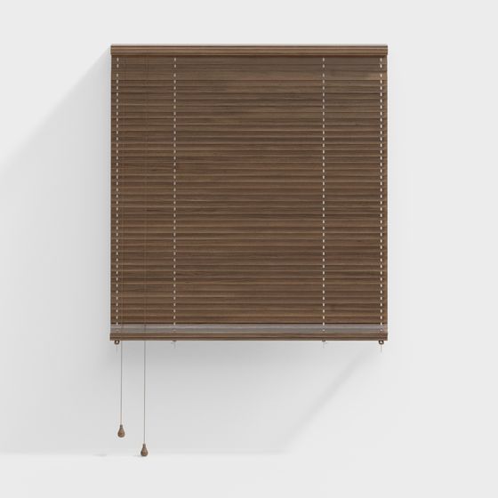 Realistic Wooden Blinds 3D Model