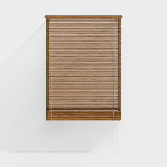 Elegant Bamboo Curtain 3D model for Interior Design