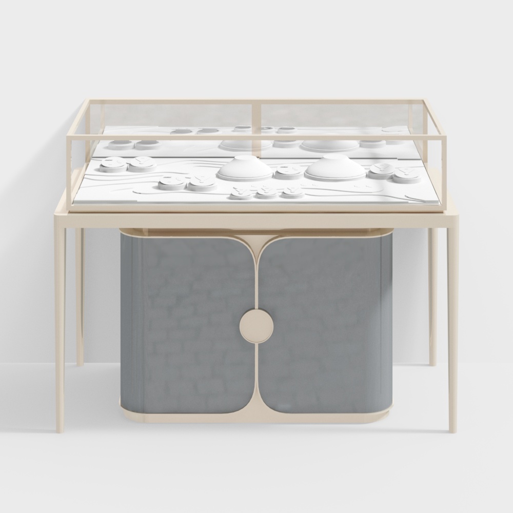 Elegant Display Cabinet 3D model