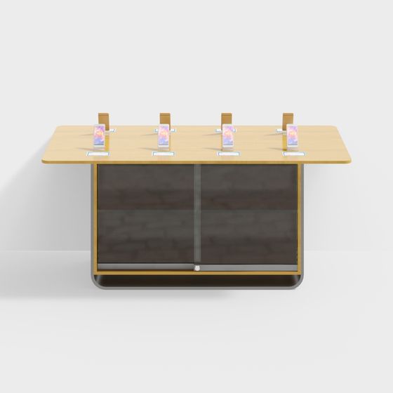 Modern Low-Polygon Conference Table 3D model