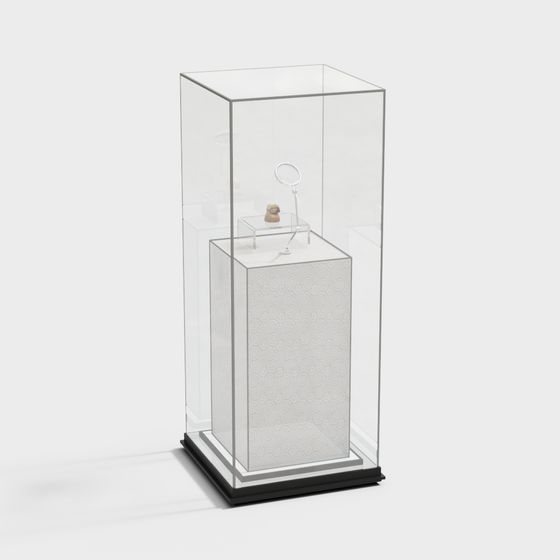 Elegant Display Cabinet 3D model