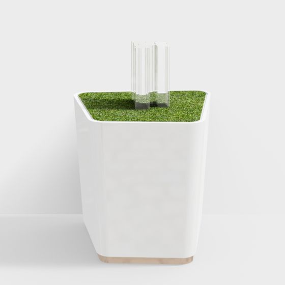 Urban Green Plant Square Pot 3D model