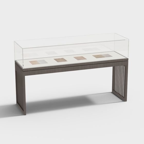 Elegant Minimalist Display Cabinet 3D model
