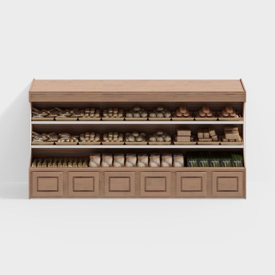 Charming Bakery Display Cabinet 3D model