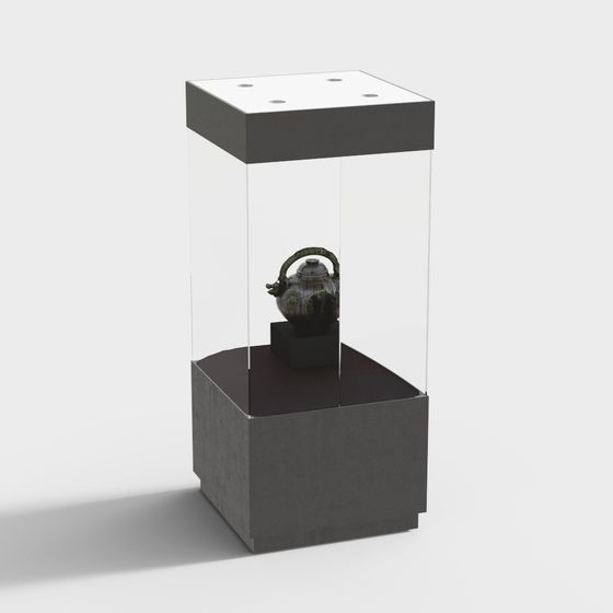 Stunning Antique Display Cabinet 3D model