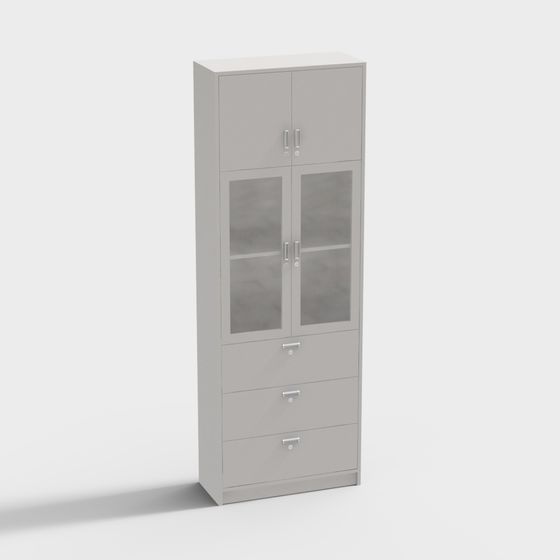 Modern Minimalist Storage Cabinet 3D model