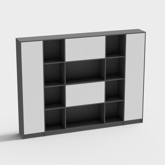 Sleek Minimalist Bookshelf 3D model