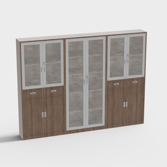 Modern Office Storage Cabinet 3D model