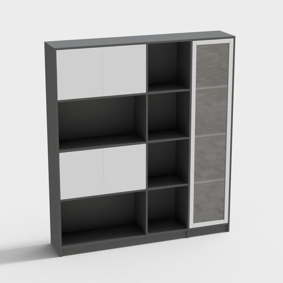 Modern Minimalist Bookshelf 3D model