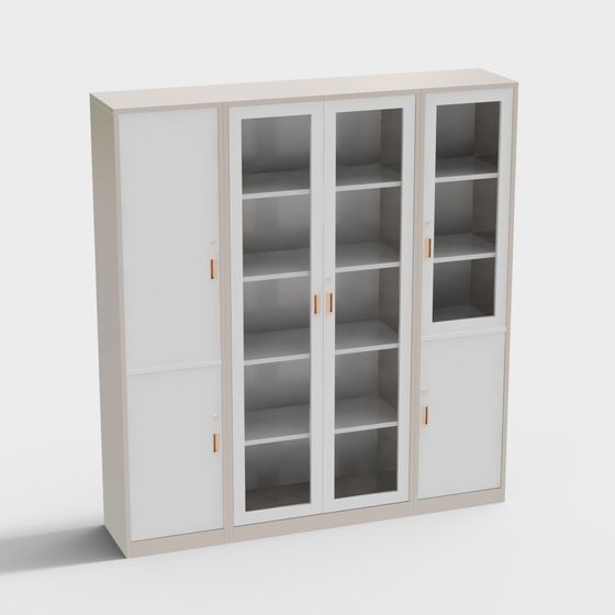 Modern Minimalist Bookcase 3D model