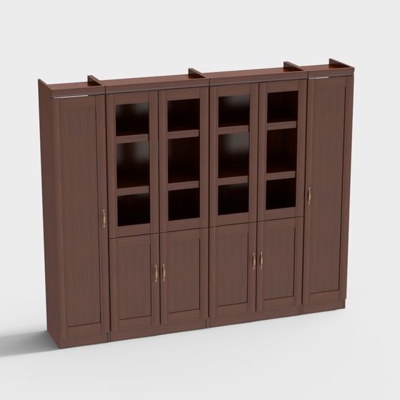 Chic Library Cabinet 3D model
