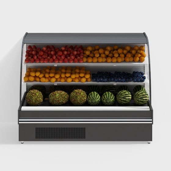 Vibrant Fruit Display Cabinet 3D model