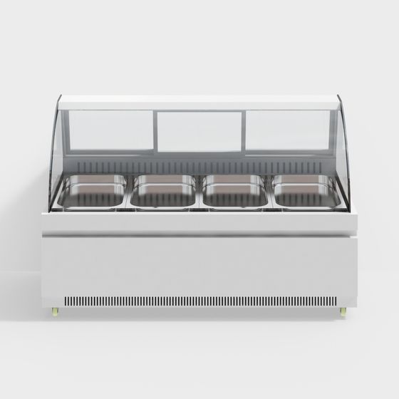 Sleek Refrigerator Display Case 3D model