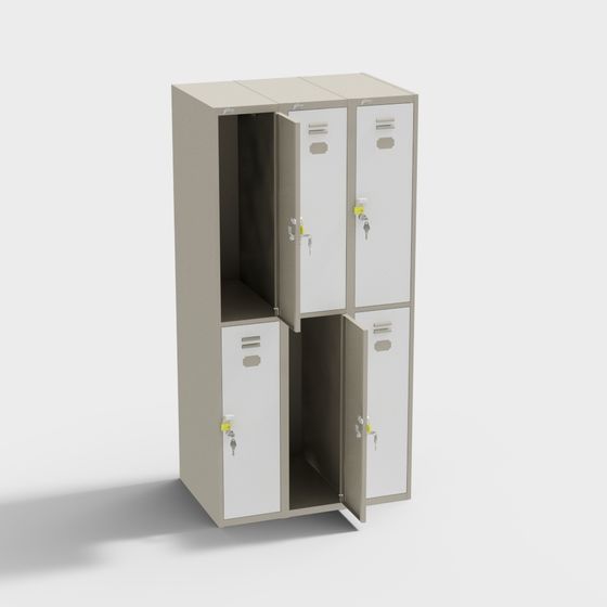 Modern School Locker 3D model