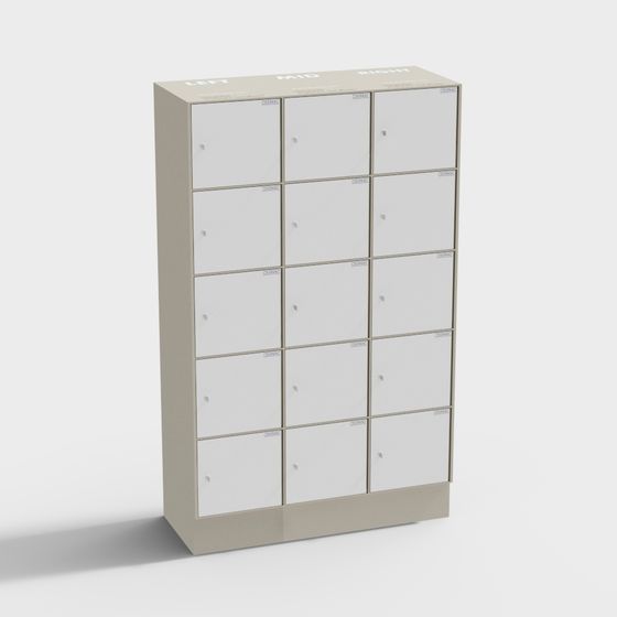 Urban Locker Low-Poly 3D Model