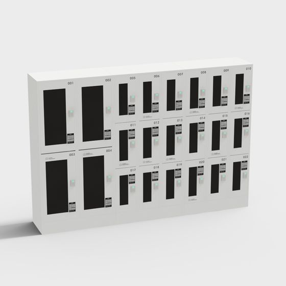 Sleek Smart Storage Cabinet 3D model