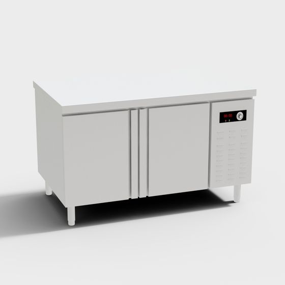 Industrial Refrigerator 3D model with Minimalist Design