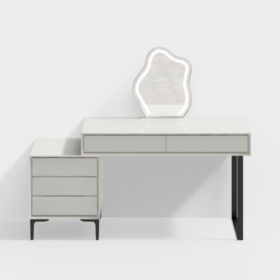 Elegant Modern Vanity Table 3D model