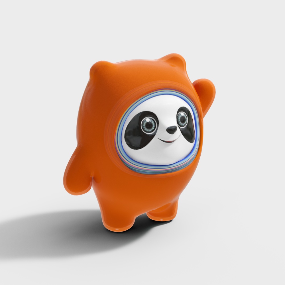 Charming Panda Pal 3D model for Creative Projects