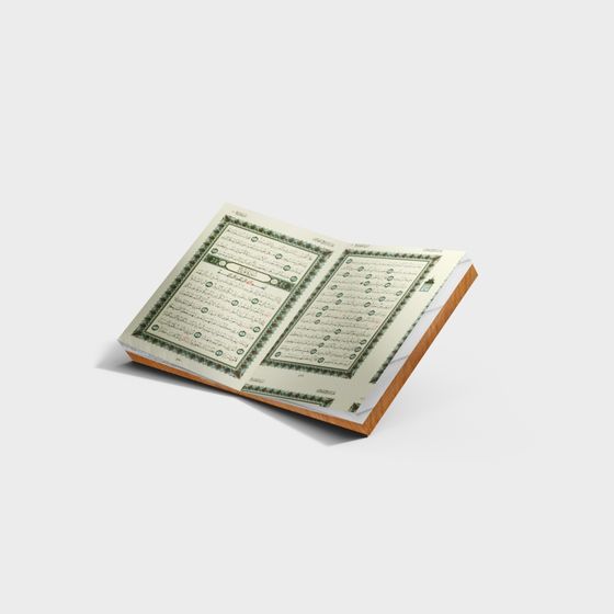 Antique Quran 3D Model Design