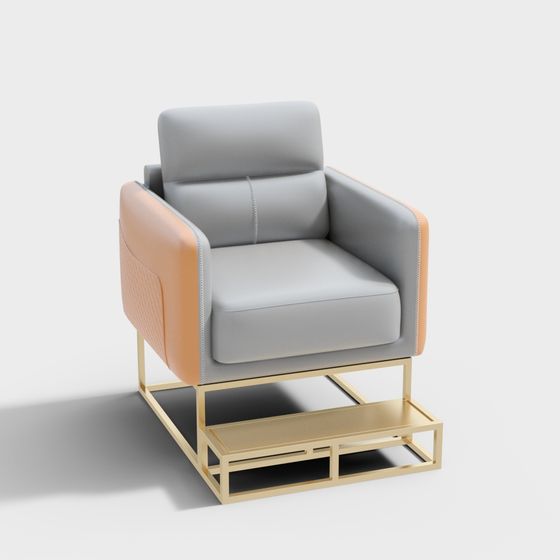 Chic 3D Model Sofa Chair for Contemporary Spaces