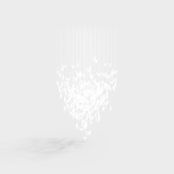 Stunning Butterfly Rain 3D model for Creative Projects