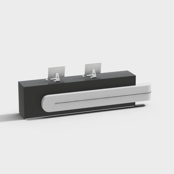Modern Minimalist Reception Desk 3D Model