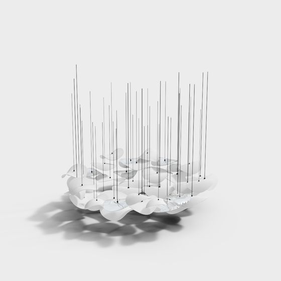 Cloud Touch Low-Poly 3D Model