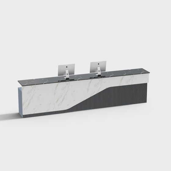 Minimalist Reception Desk 3D model