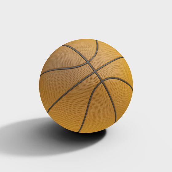 Realistic Low-Polygon Basketball 3D model