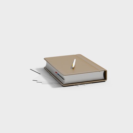 Stylish Minimalist 3D Notebook Model