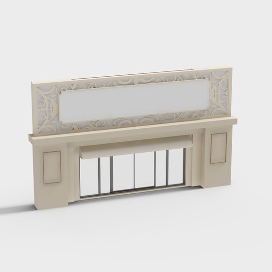 Graceful Lace Window Frame 3D model for Creative Projects