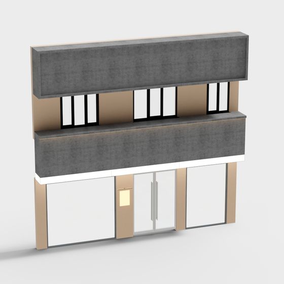 Contemporary 3D Model of Urban Architecture