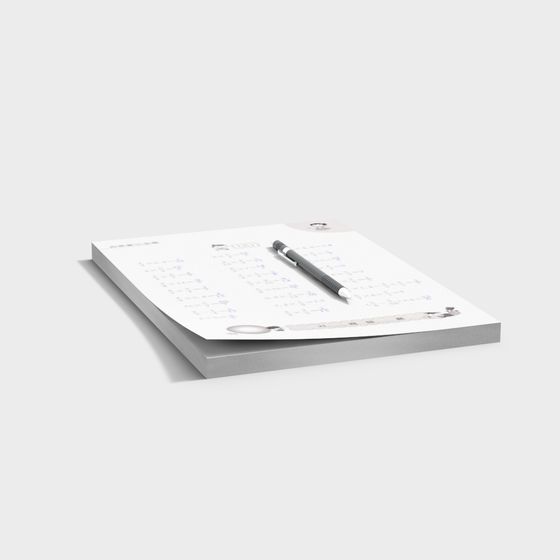 Mathematics Notebook 3D Model for Creative Projects