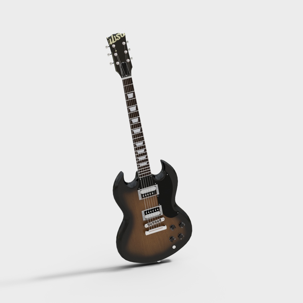 Rock-Inspired Electric Guitar 3D model