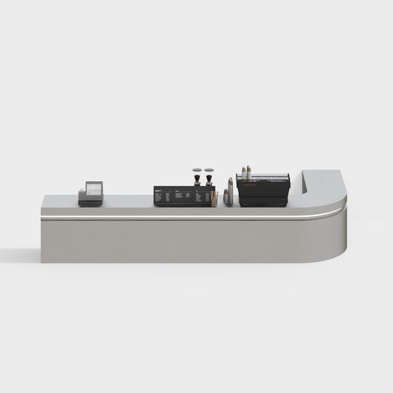 Stylish Reception Desk 3D Model for Modern Spaces