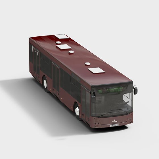 City Bus 3D Model for Urban Transport Design