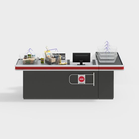 Modern Supermarket Cash Register 3D model