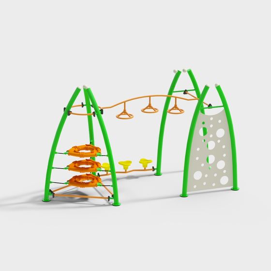 Colorful Kids Playground Equipment 3D model
