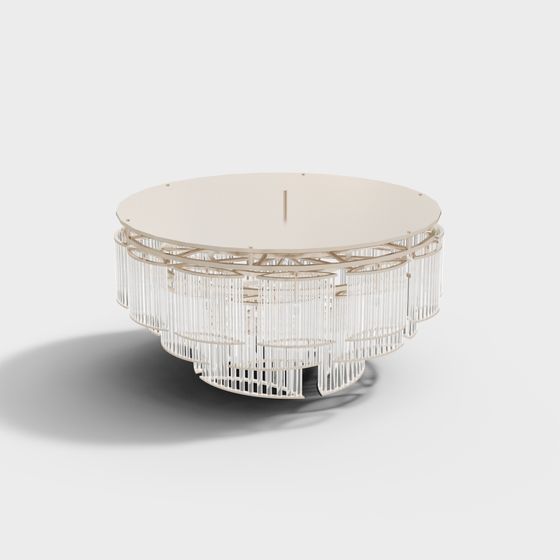 Bamboo Weave Round Table 3D model