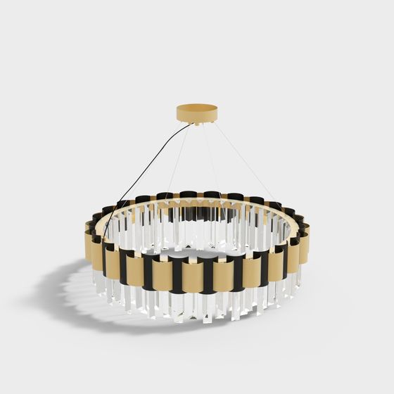 Elegant Modern Chandelier 3D Model